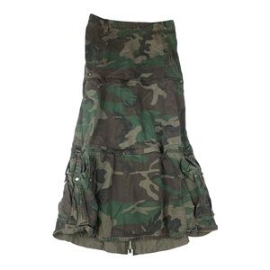 Tripp NYC size Large Camouflage Maxi Skirt grunge zip off